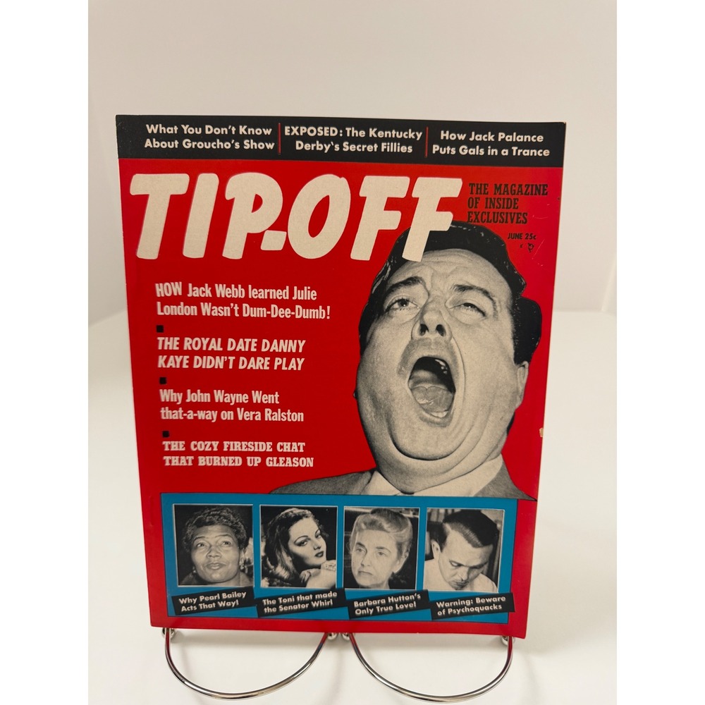 Vintage Tip-Off Magazine June 1957 Jackie Gleason Jack Webb John Wayne Hollywood